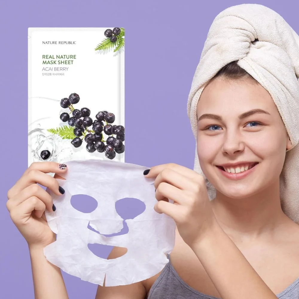 Nature Republic Real Nature Acai Berry Sheet Mask - 20ml